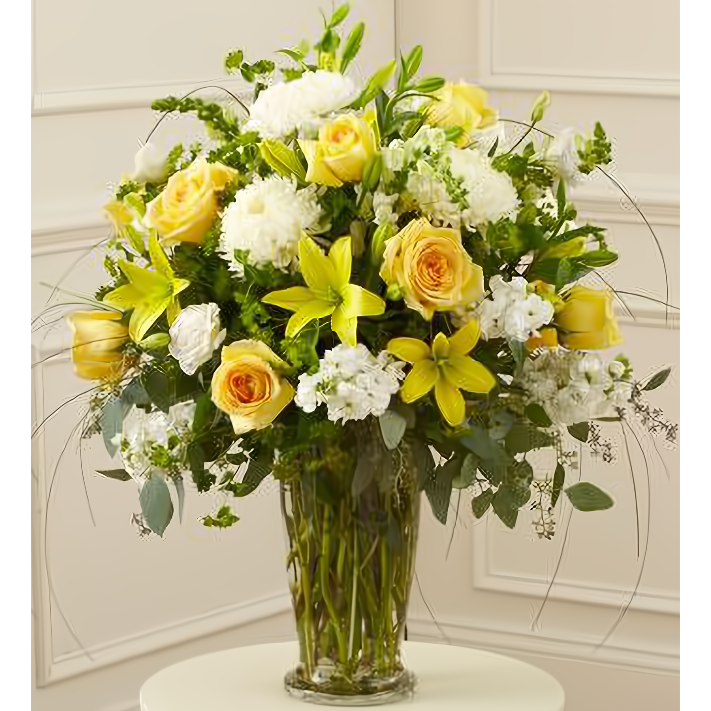 Beautiful Blessings Yellow Vase Arrangement - Funeral > For the Service