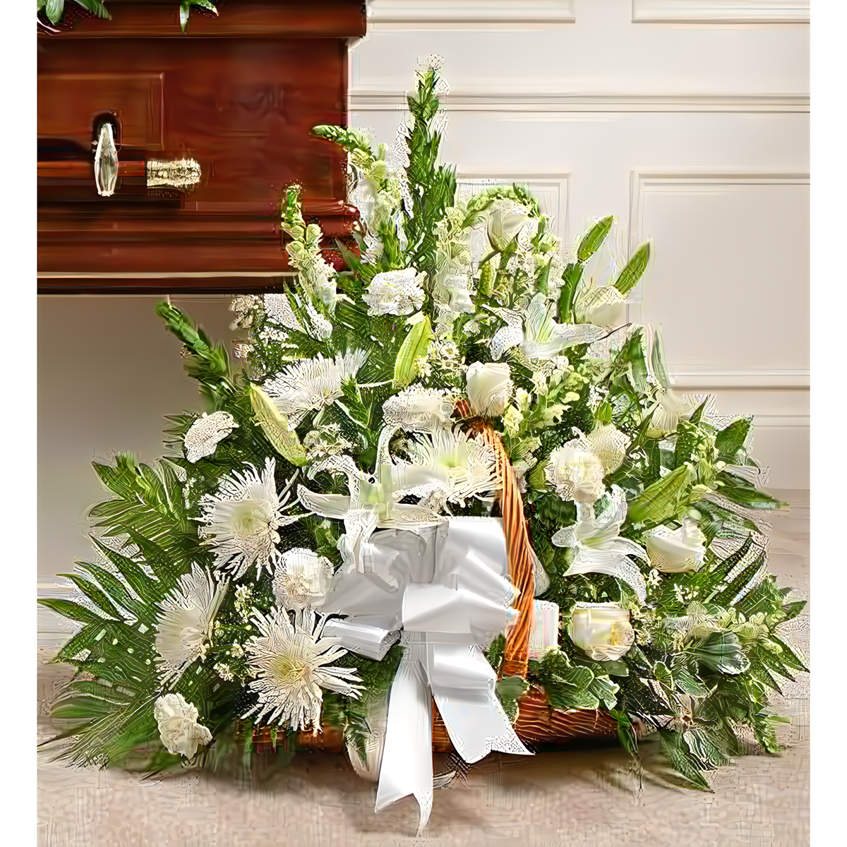 Thoughts and Prayers Fireside Basket - White - Funeral &gt; For the Service