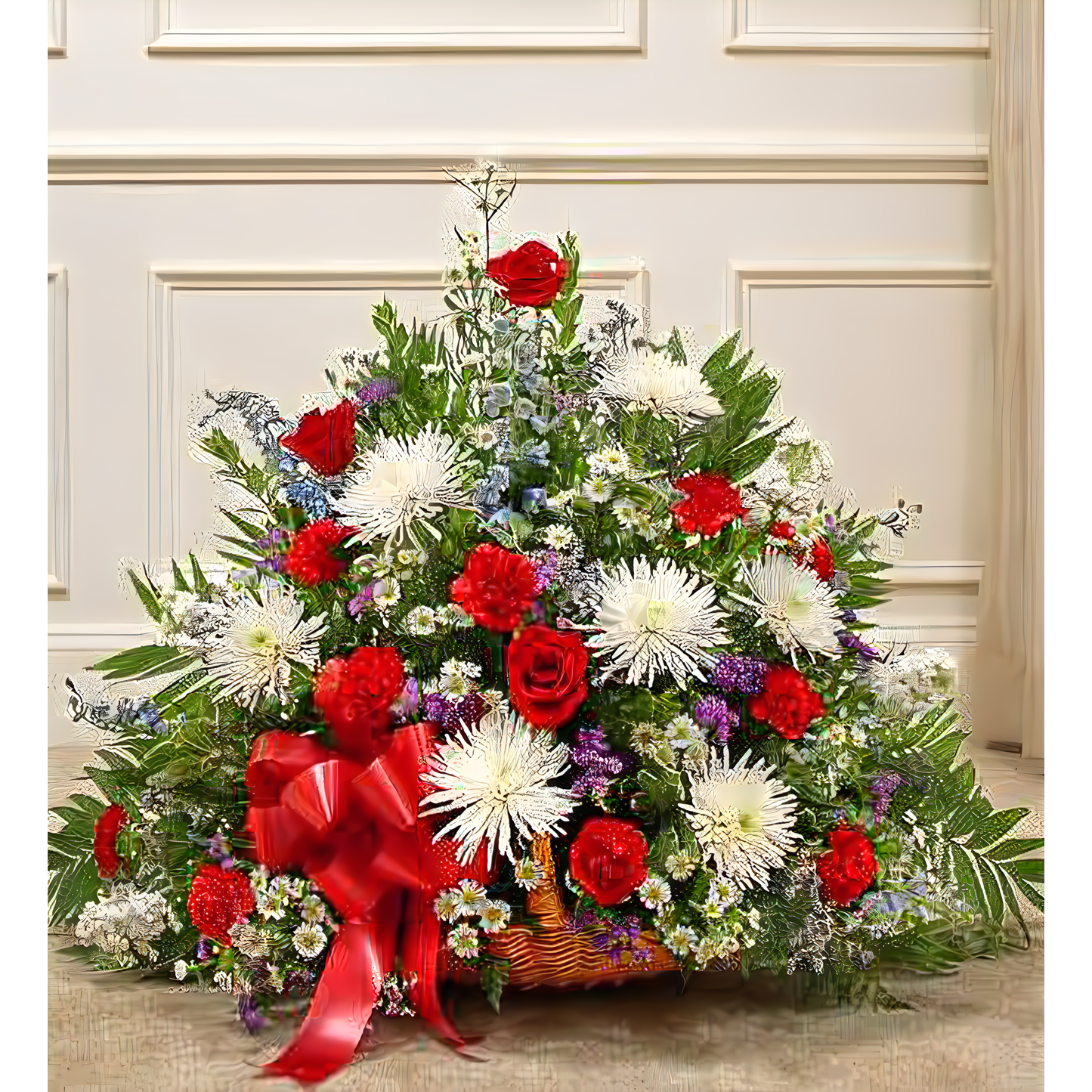 Thoughts and Prayer Fireside Basket-Red/White/Blue - Funeral > For the Service