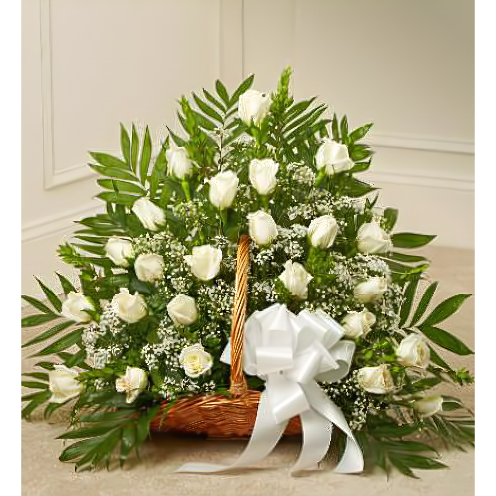 Sincerest Sympathies Fireside Basket - White - Funeral > For the Service