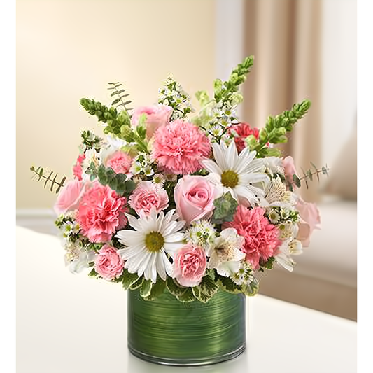 Cherished Memories - Pink and White - Funeral > Vase Arrangements