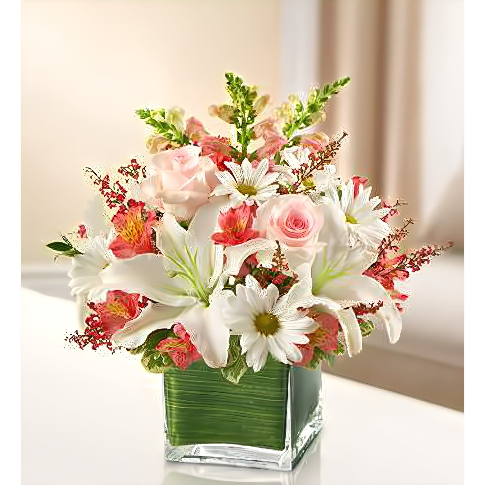 Healing Tears - Pink and White - Funeral > Vase Arrangements