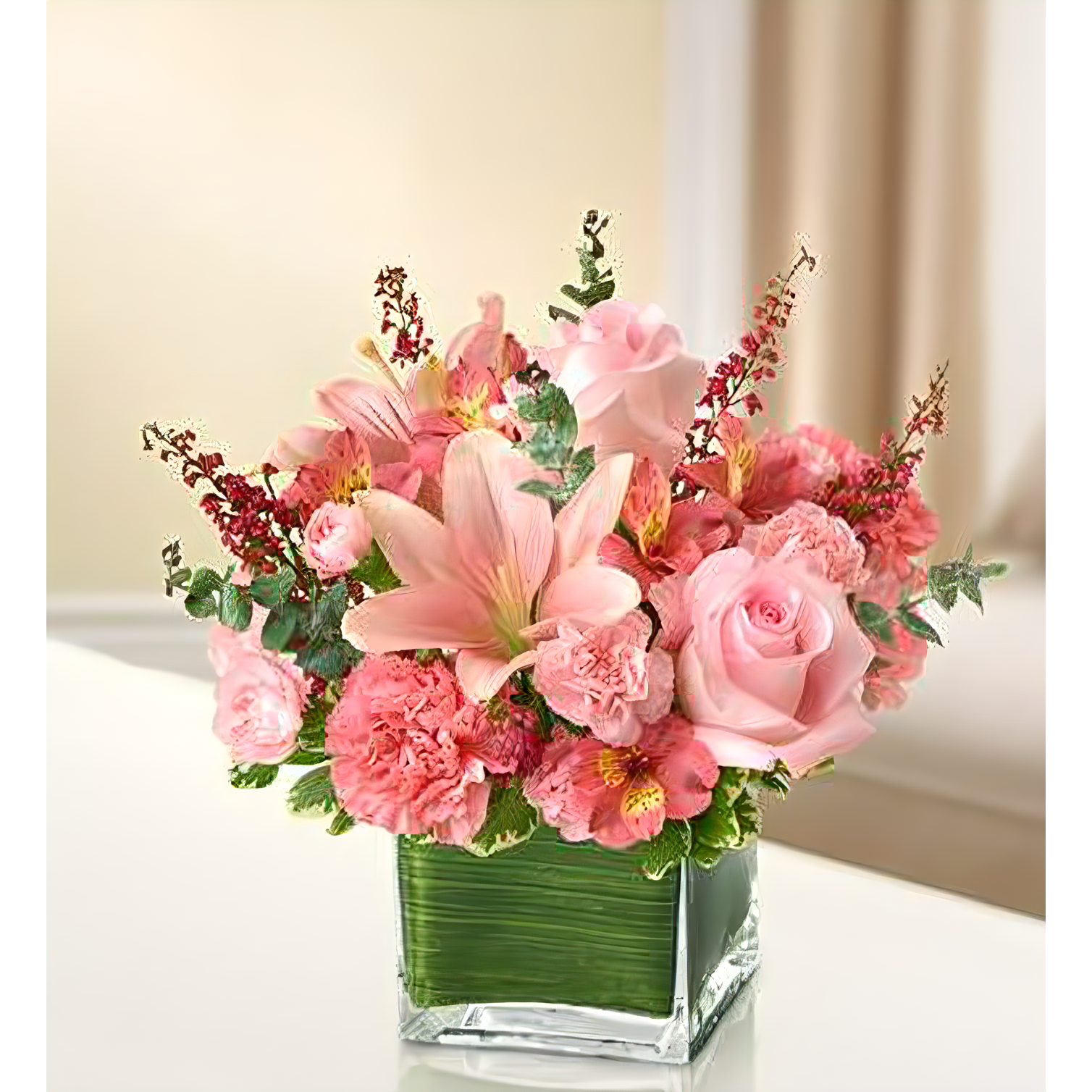 Healing Tears - All Pink - Funeral > Vase Arrangements