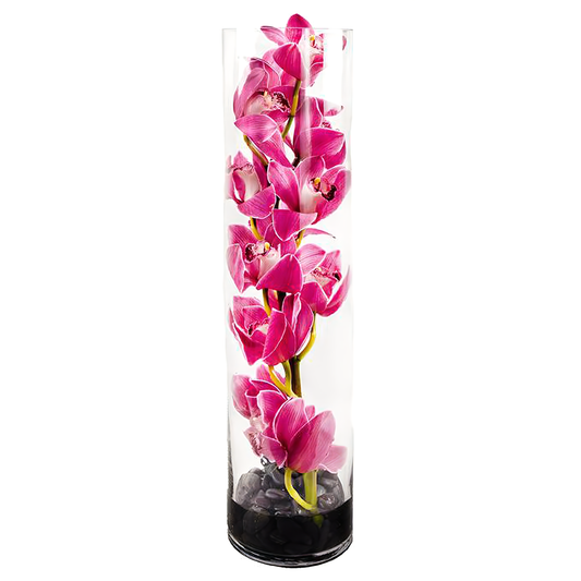 Pink Cymbidium Orchid Tower - Occasions > Anniversary