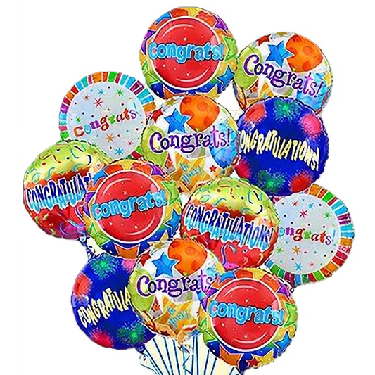 Air-Rangement - 12 Mylar Balloons - Occasions > Congratulations