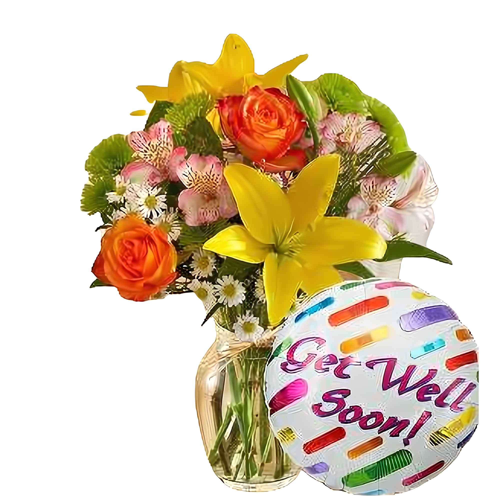 Fields of the World w/ Get Well Balloon - Occasions > Get Well