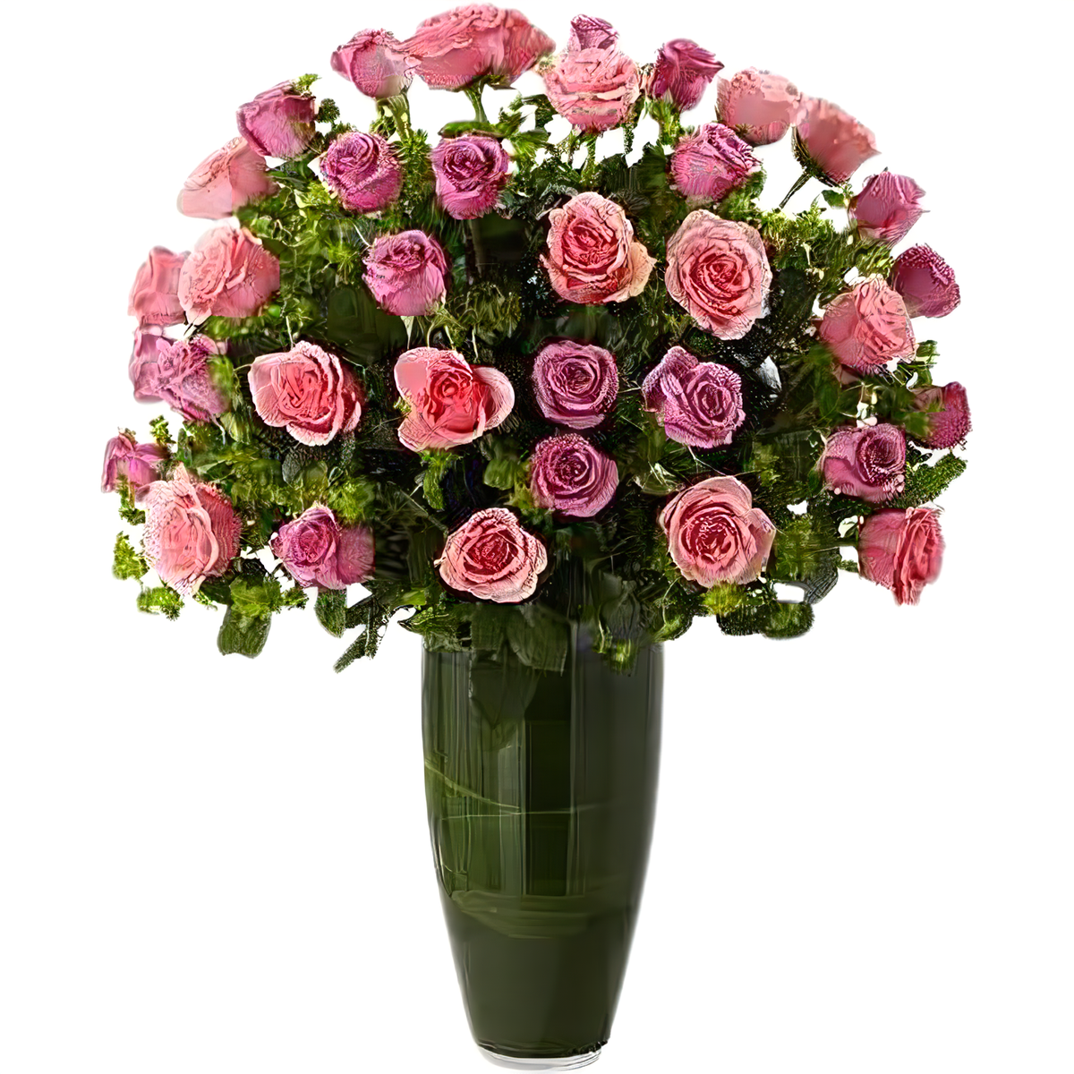 Luxury Rose Bouquet - 24 Premium Pink &amp; Lavender Long Stem Roses - Products &gt; Luxury Collection