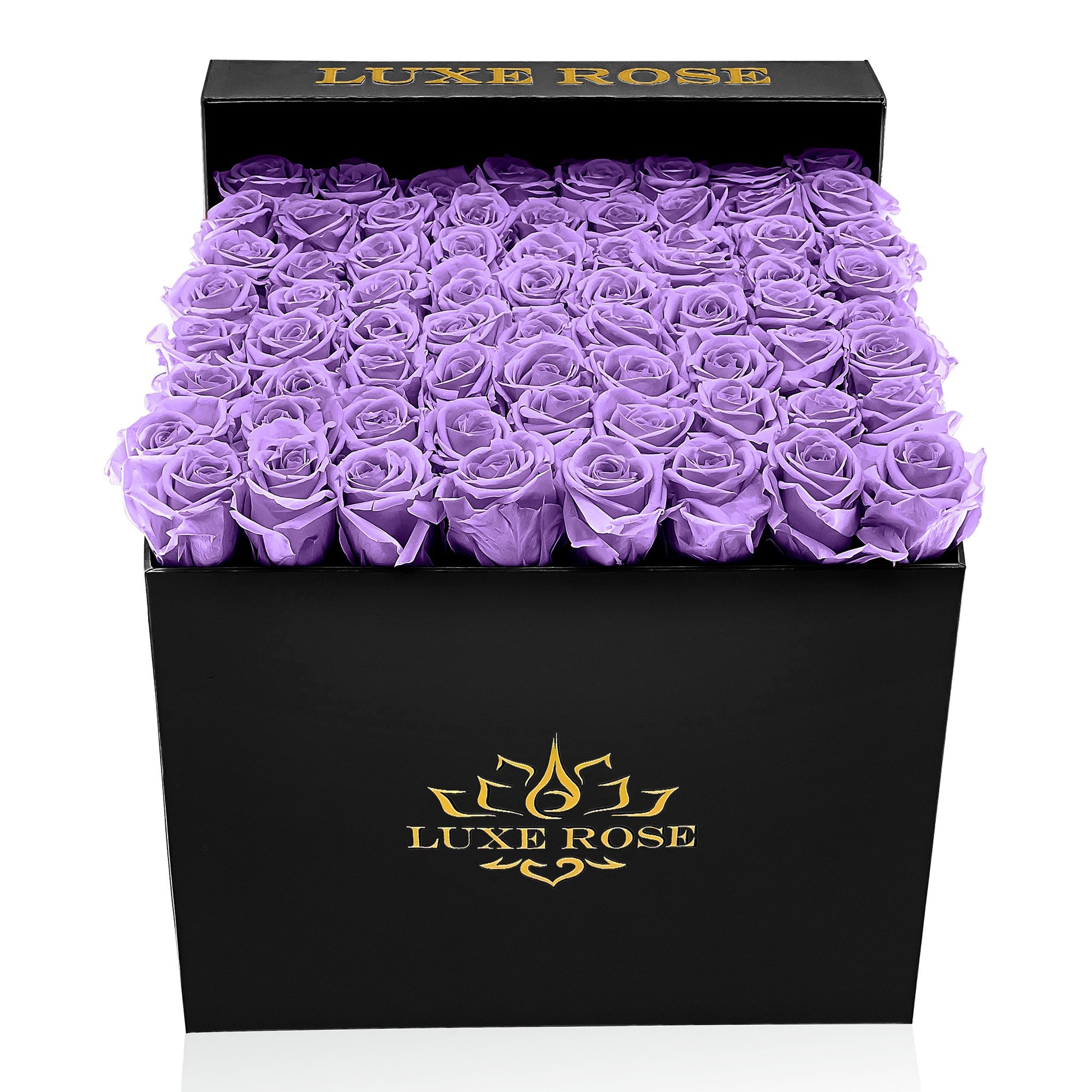 Preserved Roses Large Box | Lilac - White - Roses