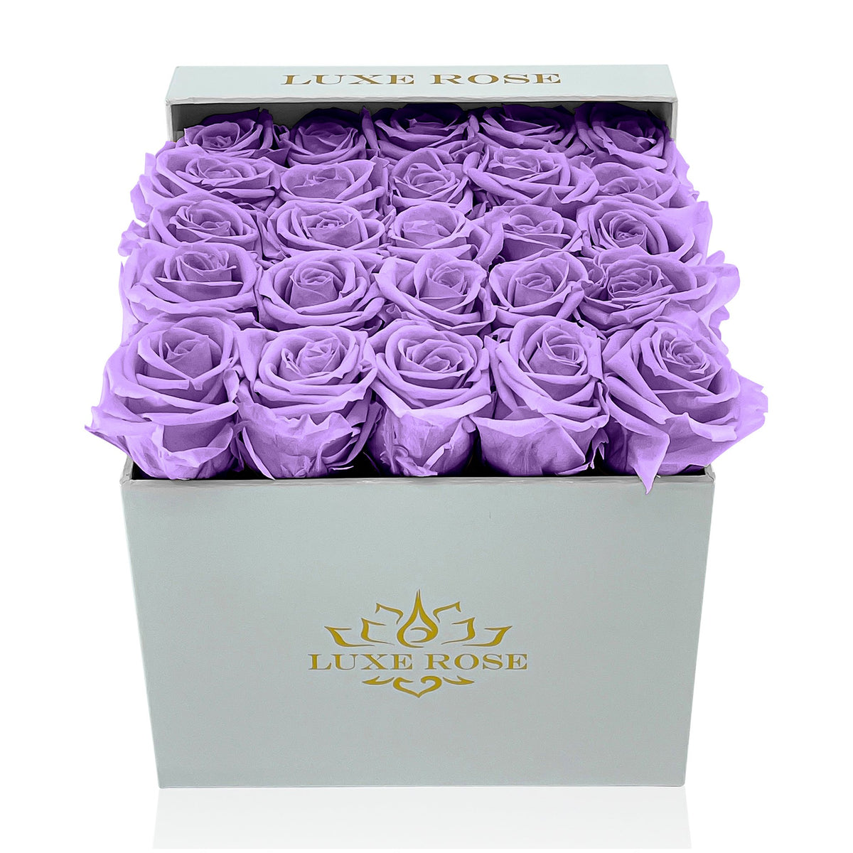 Preserved Roses Small Box | Lilac - White - Roses